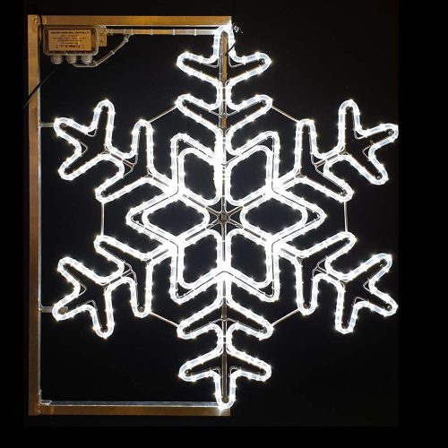 "Snowflake 2" - WALL / POLE Motif - Ice White - 100 cm x 90 cm