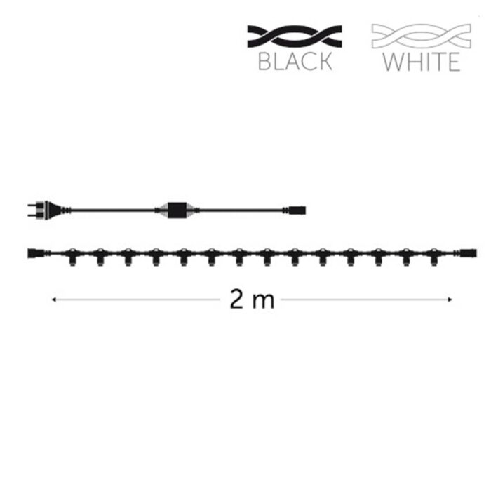 2 metre white or black harness 14 connections