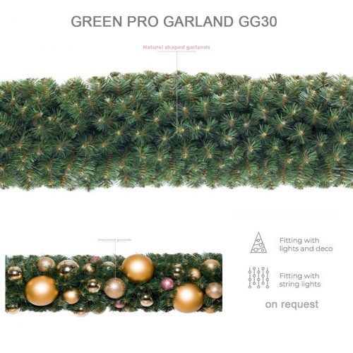 Green Pro Garland GG30 - 2.7 x 0.30 Mtr - Pre-lit 100 - Twinkle Warm White LEDs (Outdoor)