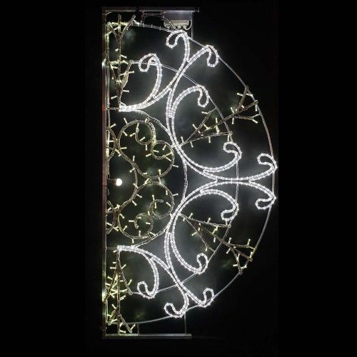 "Half Frost" Large Size -Pole / Wall Motif -ICE WHITE - 220 x 110cm
