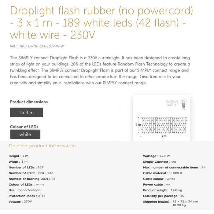 3x1 white led flash info