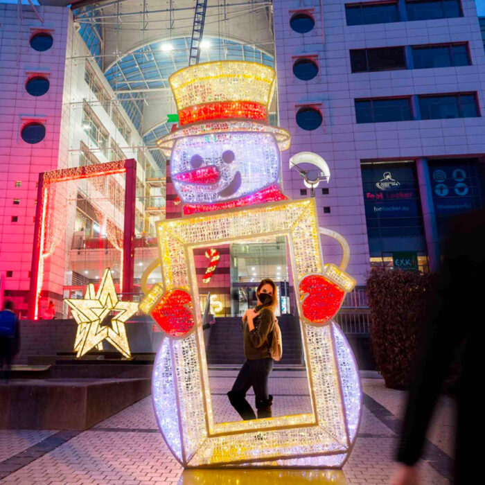 Illuminated Hamilton Snowman Picture Frame