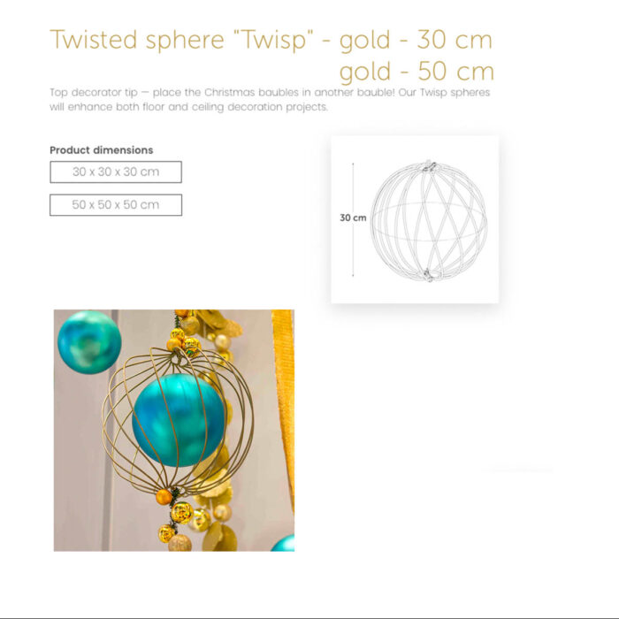 twisted sphere gold