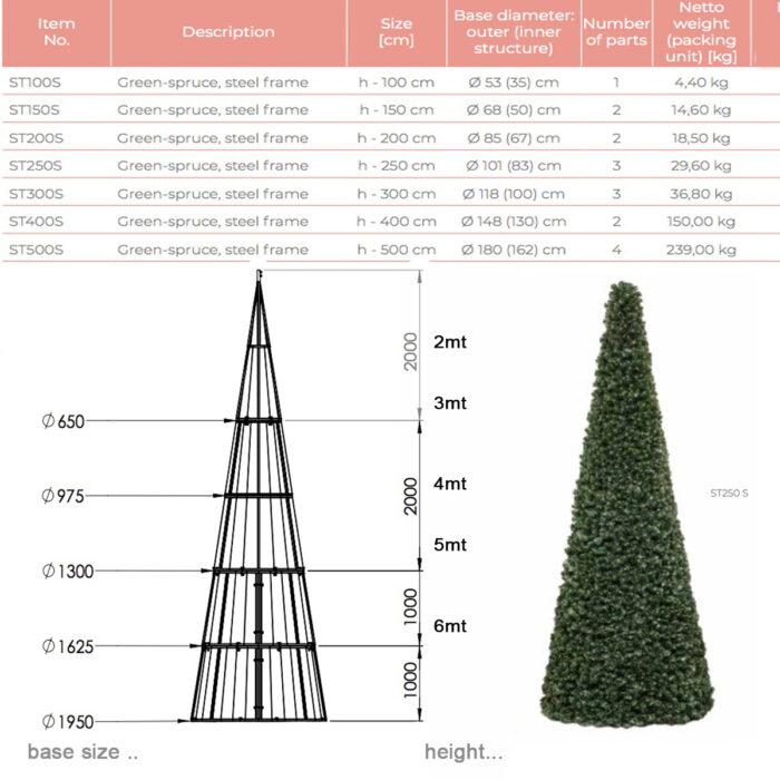 Cone tree 1.5mtr