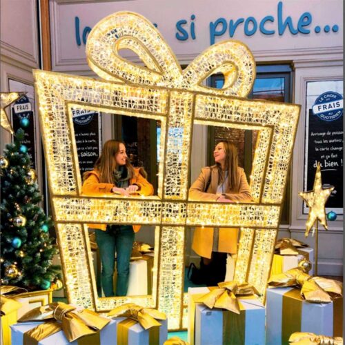 3D Giftbox Photo Frame "Oakdale" - Warm White Twinkle - 24V